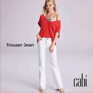 *New CABI #5880 Trouser Jeans Womens Size 10L White Casual Cotton The Dreamer